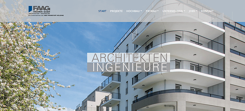 Screenshot Webseite FAAG Technik GmbH